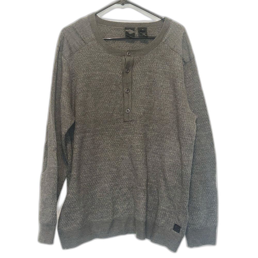 Harley Davidson Black Label Gray Button Sweater Elbow Patches Mens XL